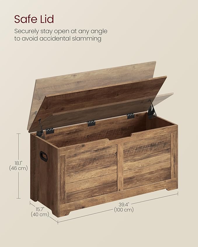 VASAGLE Storage Chest, Storage Bench - Image 3