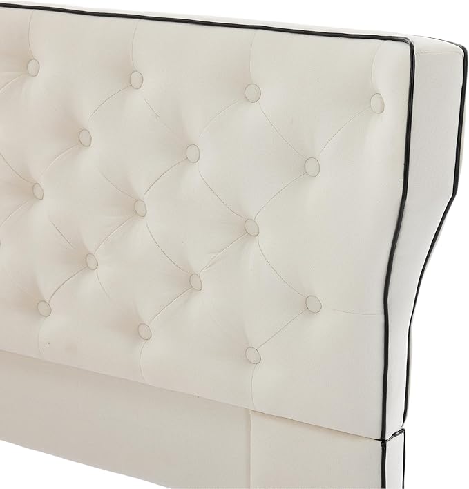 Christopher Knight Home Salus Linen Upholstered Queen Size Bed Frame - Image 6