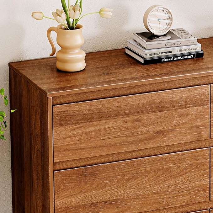 6 Drawer Dresser, Wooden Bedroom Drawer Dresser - Image 7