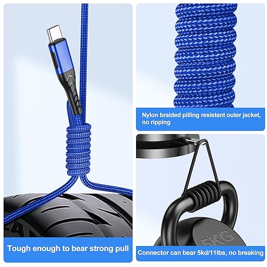 Durcord USB C Charger Cable Fast Charging, Type C to Type C Charger Braided - Image 4