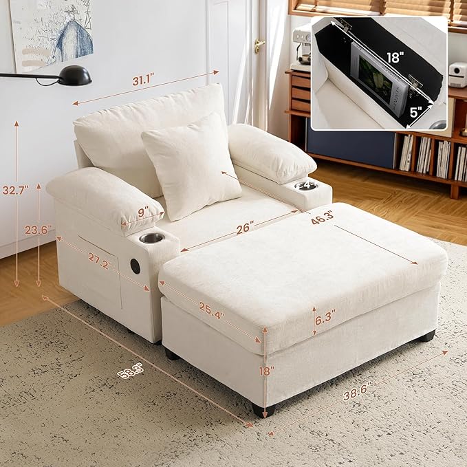 SUNWAVE 58" Chaise Lounge Chair - Image 2