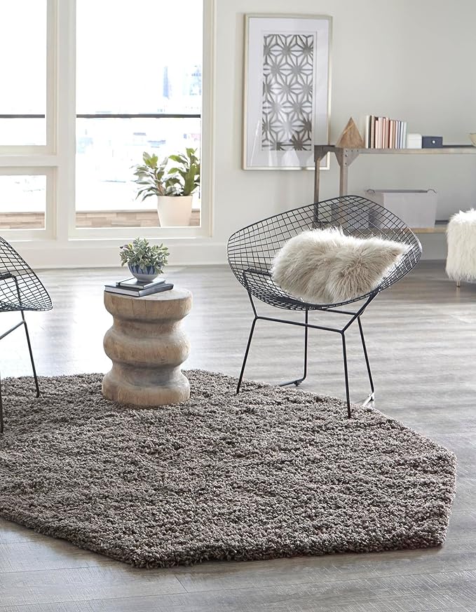 Unique Loom Solid Shag Collection Area Rug - Image 3