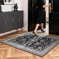 2x3 Washable Area Rug for Entryway：Soft Traditional Printed Area Rug Non-Slip by OLFRUGDTRUG