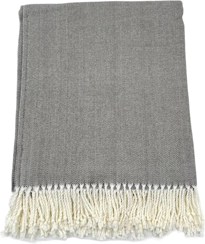 Alashan Cotton Acrylic Adirondack Herringbone Woven Throw - Image 2