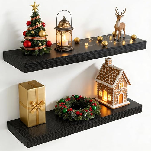 30 Inch Floating Shelves for Wall, 8 Inch Deep Floating Shelf for Storage & by Axeman