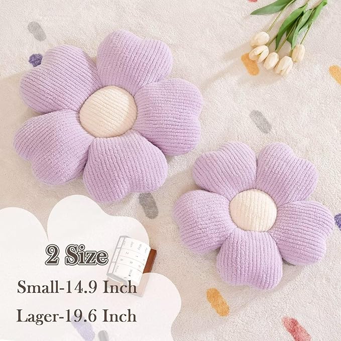 Kcvvcr Flower Throw Pillow, Cute Flower Shaped Pillow Decorative Throw Pillow - Image 2