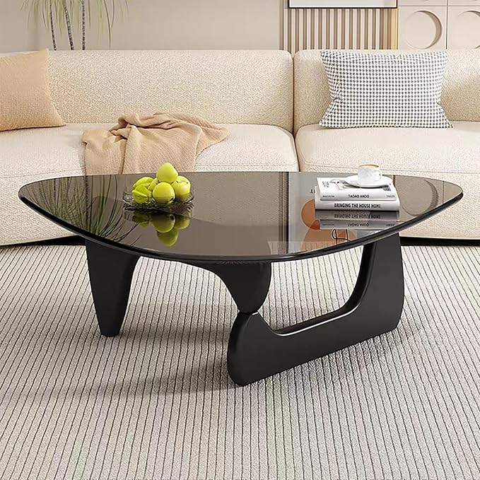 Modern Glass Coffee Table for Living Room, Mid Century Coffee Table, Small - Image 9