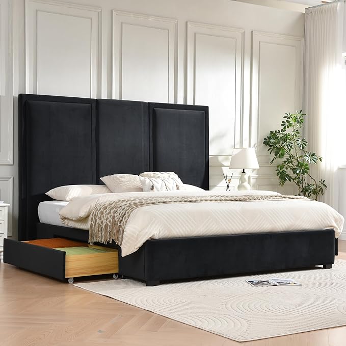 YUHUASHI King Size Bed Frame by YUHUASHI