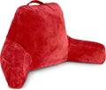 Husband Pillow Red, Original Reading Pillow in Bed Rest Chair, Shredded Memory by HusbandPillow