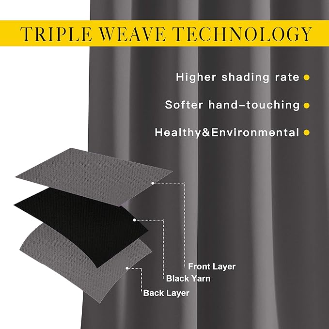 NICETOWN Bedroom Blackout Curtains Panels - Image 4