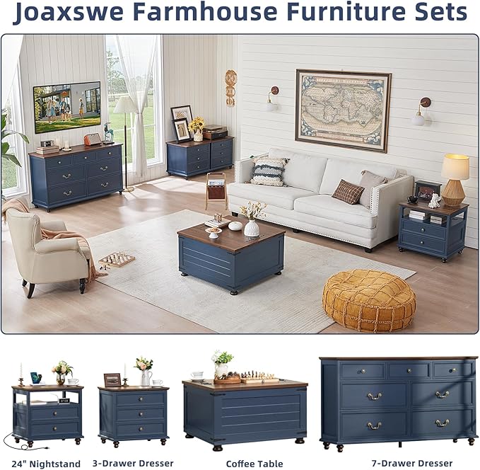 24" Wide Farmhouse Nightstand - Image 4