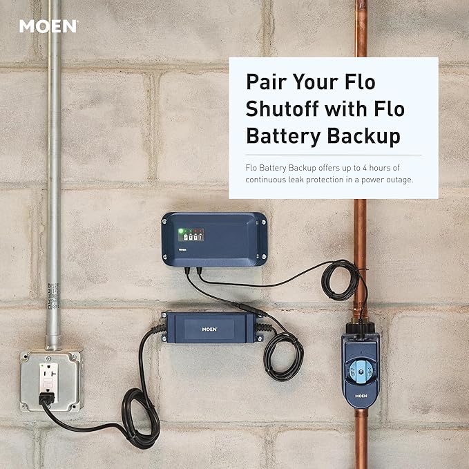 Moen Flo Smart Water Monitor and Automatic Shutoff Sensor, Wi-Fi Water Leak - Image 14