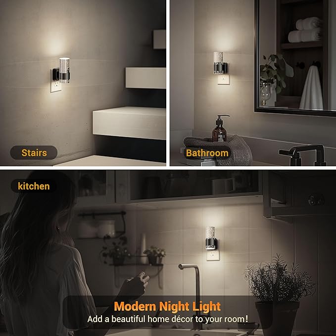 JandCase Night Light, Night Lights Plug into Wall, 2 Pack LED Nightlight - Image 6