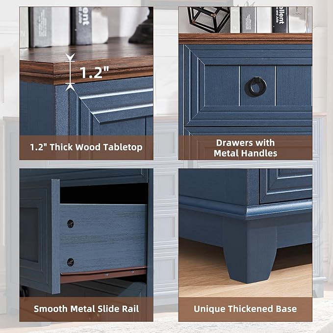 Farmhouse 4 Drawer Dresser for Bedroom, Rustic Wood Dresser - Image 5
