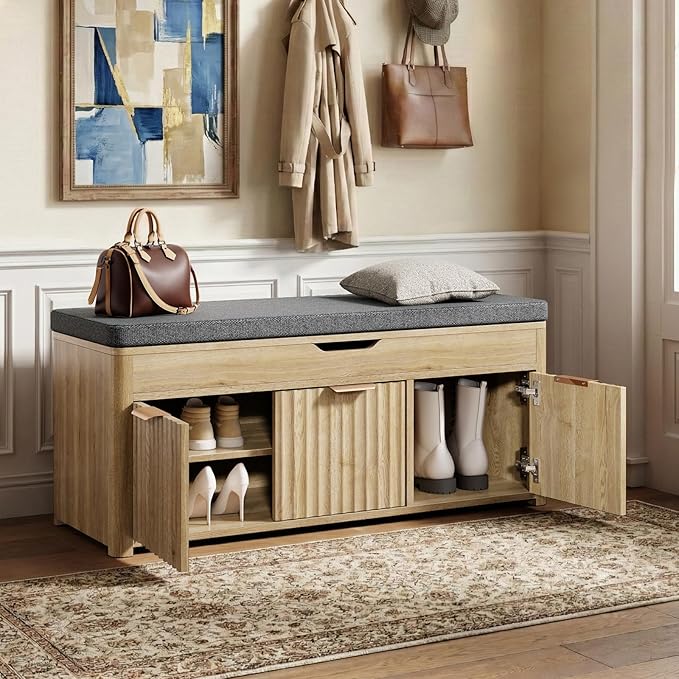 Shoe Bench with Storage - Image 3