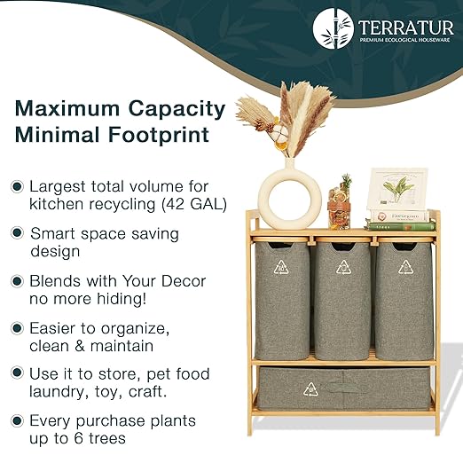Terratur 4 Section Recycling Bin - Image 5