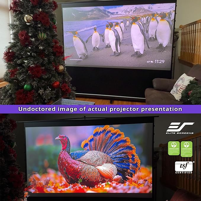 Elite Screens ezCinema Tab-Tension CineGrey 4D, 121-inch 16:9, Manual Floor - Image 7