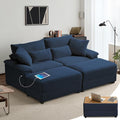 SUNWAVE 74" Double Chaise Lounge Chair Indoor, Loveseat by SUNWAVEHOME