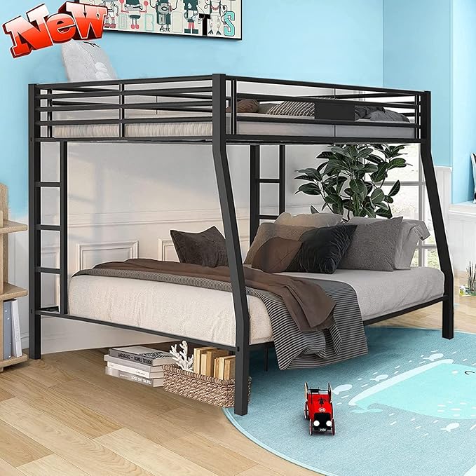 Upgraded Version Thicken Metal Heavy-Duty Full XL Over Queen Bunk Bed, Best by Unknown