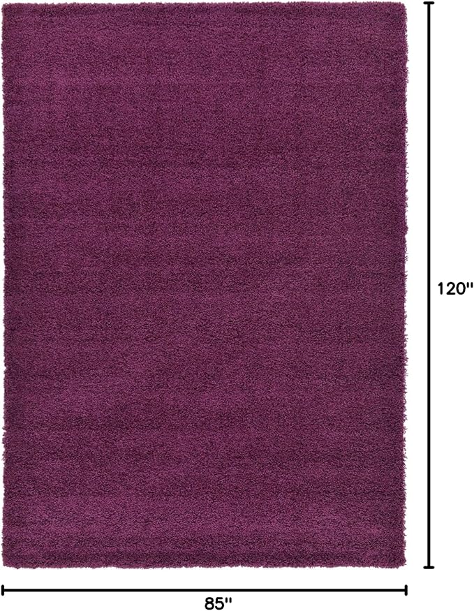 Unique Loom Solid Shag Collection Area Rug - Image 2