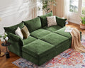 ABCASA 102.6" Luxury Modular Sleeper Sofa Bed 6 Seat Reversible Sectional Couch by ABCASA