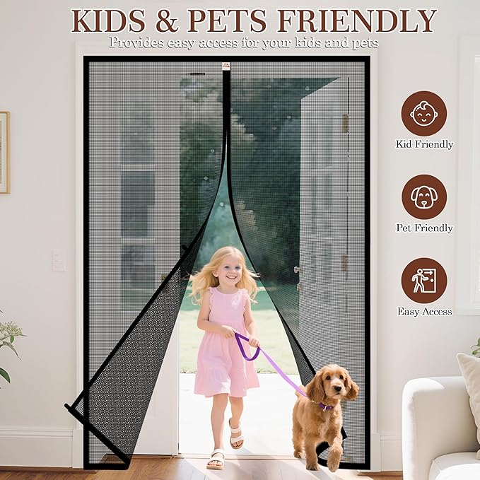 Yotache Magnetic Screen Door Fits Door Size 70 x 79, Screen Size 72" x 80" - Image 7
