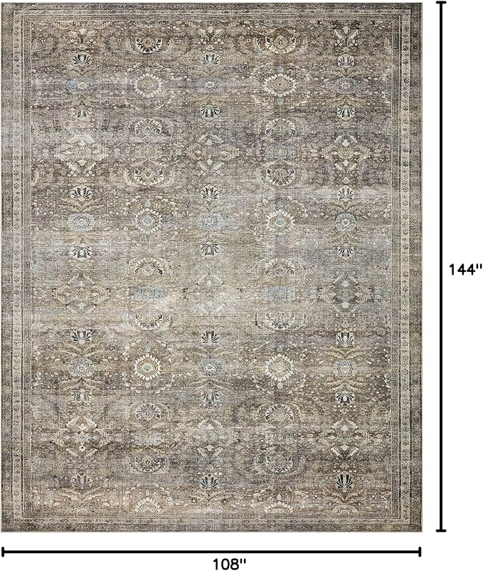 Loloi Layla Collection LAY-13 Antique/Moss 9'-0" x 12'-0" .13" Thick Area Rug - Image 2