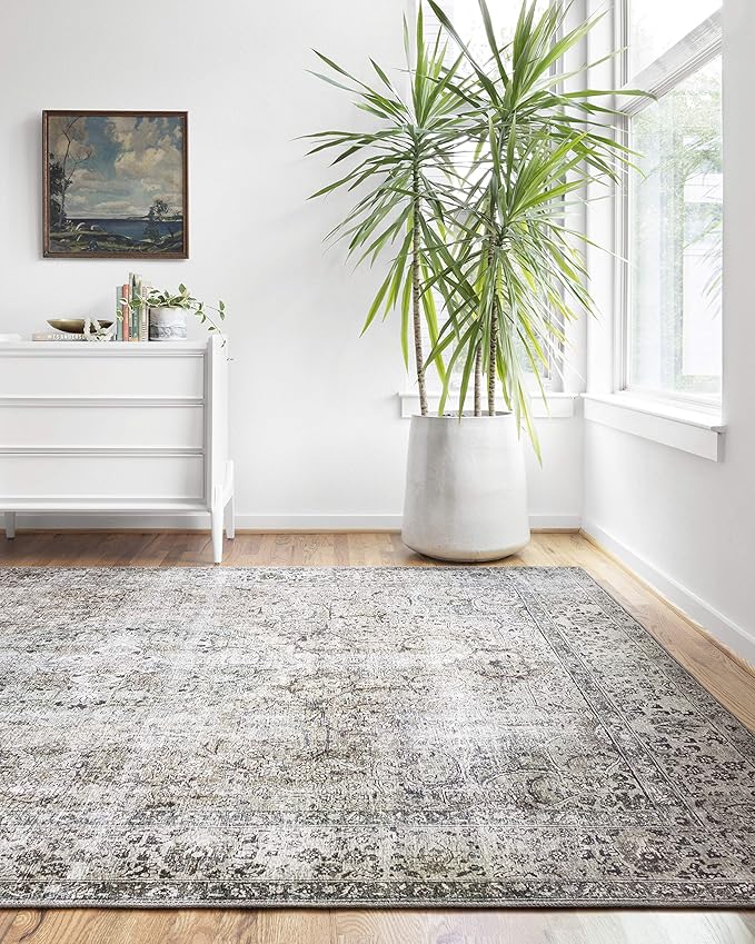 Loloi Layla Collection LAY-06 Taupe/Stone 7'-6" x 9'-6" .13" Thick Area Rug - Image 11