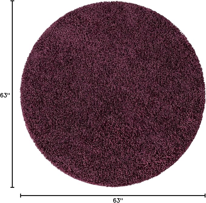 Unique Loom Solid Shag Collection Area Rug - Image 2