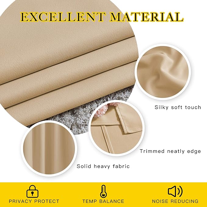 NICETOWN Blackout Draperies Curtains Panels - Image 5
