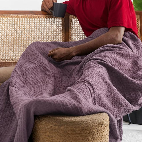 100% Cotton Salt Earth Throw Blanket, Outdoor Couch & Office Couch, Modern & - Image 2