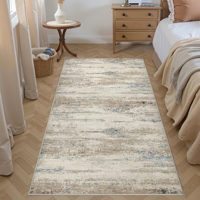 2x6 Runner Rug Hallway Kitchen Washable Abstract Neutral Modern Small Long - Image 5