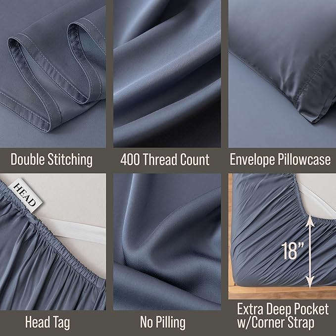Bella Coterie Luxury Bamboo Viscose King Size Sheet Set | 100% Organically - Image 3