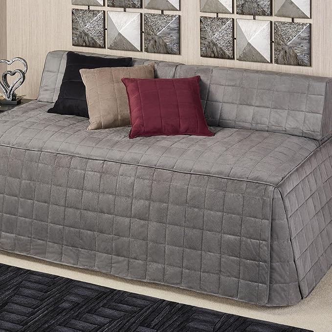 Camden Luxury Bedding | Charcoal Gray Color | Fitted Hollywood Daybed Bedding | by TouchofClass