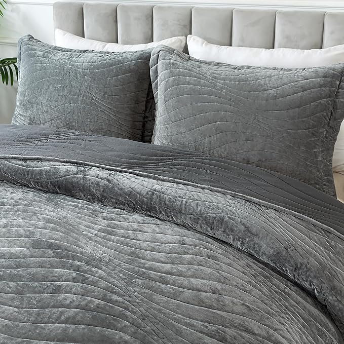 HoneiLife Velvet Quilt Sets Queen - Image 4