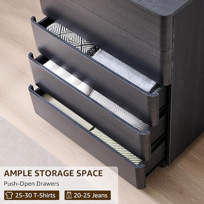 ACCOHOHO 6 Drawer Dresser for Bedroom, 42 Inch Tall Modern Chest of Drawers - Image 4