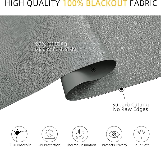 ChrisDowa Cordless Blackout Roller Shades - Image 2
