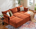 ABCASA 102.6" Luxury Modular Sleeper Sofa Bed 6 Seat Reversible Sectional Couch by ABCASA