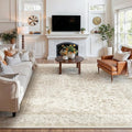 8x10 Brown Area Rug Non Slip Large Vintage Living Room Distressed Machine by PureCozy