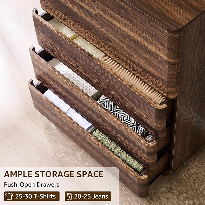ACCOHOHO 6 Drawer Dresser for Bedroom, 42 Inch Tall Modern Chest of Drawers - Image 5