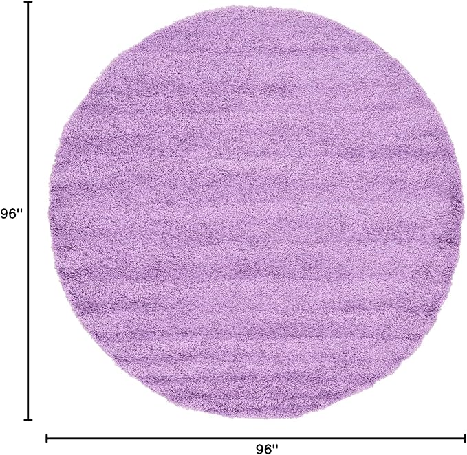 Unique Loom Solid Shag Collection Area Rug - Image 2
