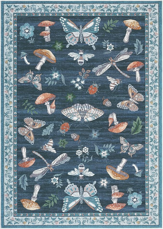 Mushroom Washable Area Rug 6x9 Rugs - Image 4