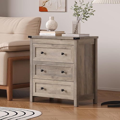 3-Drawer Dresser, Small Wooden Chest of Drawers by BORNOON