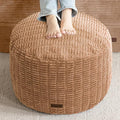 HIGOGOGO Pouf Ottoman Stuffed Round Modern Foam Filled Foot Rest Poufs by HIGOGOGO