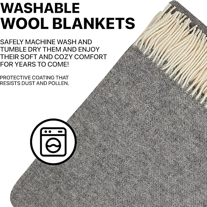 New Zealand Virgin Wool Throw Blanket, Indoor & Outdoor, Soft Blanket - Image 7
