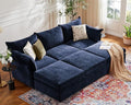 ABCASA 102.6" Luxury Modular Sleeper Sofa Bed 6 Seat Reversible Sectional Couch by ABCASA