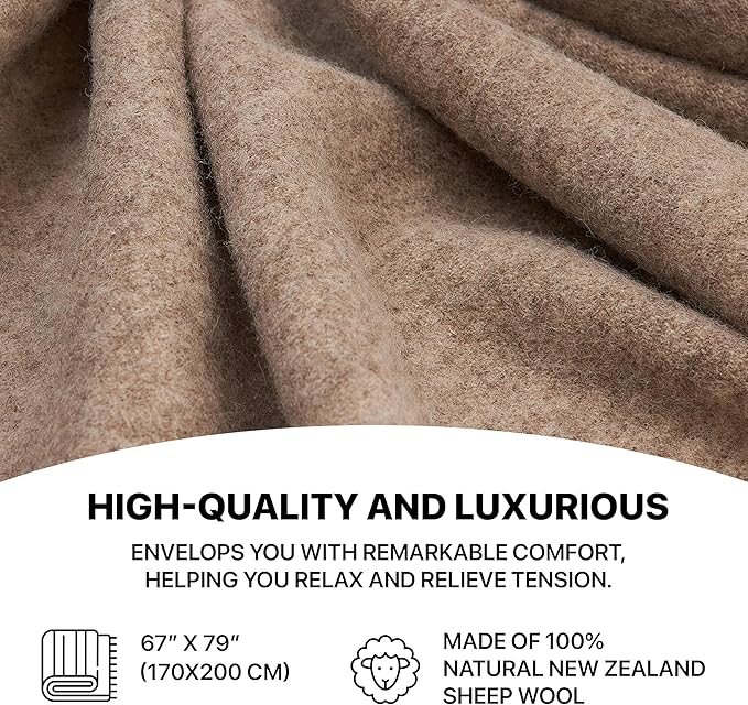| Wool Blanket/Throw | 100% New Zealand Wool | Perfect - Image 5