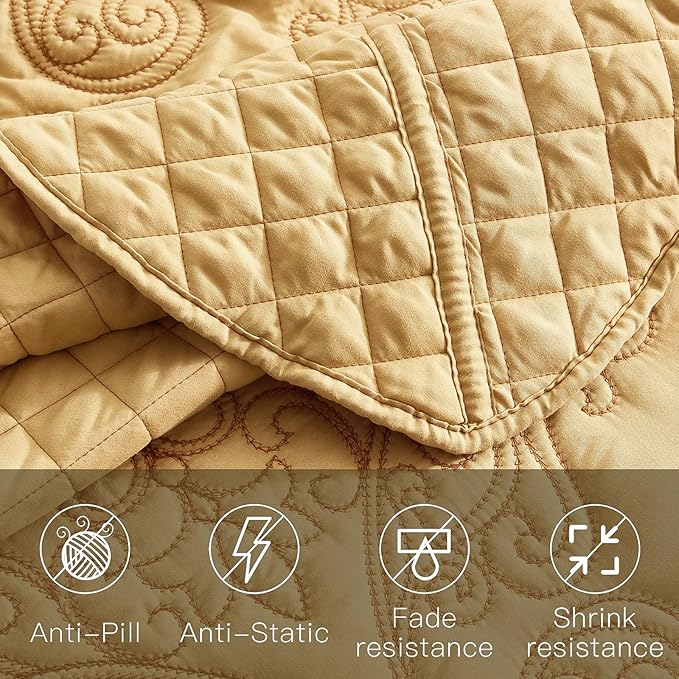 CHIXIN Bedspread Coverlet Quilt Set Full Size - Image 7