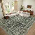Washable 10x14 Area Rugs for Living Room, Boho Non-Slip Vintage Distress Large by Hedwior