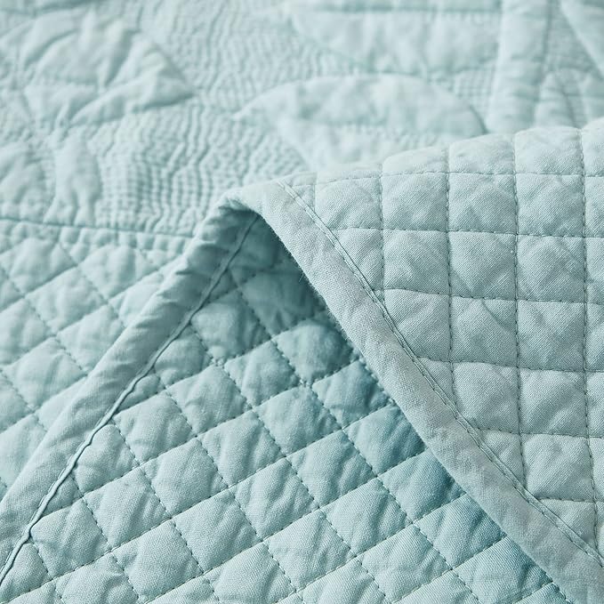 MarCielo 3-Piece 100% Cotton Oversized Bedspread Lightweight Quilt Coverlet - Image 5